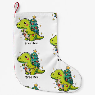 Petite Chaussette De Noël Joli arbre Rex Noël dinosaure T Rex Xmas lumières