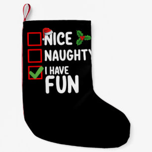 Petite Chaussette De Noël Joli Méchant J'ai Amusement Père Noël Liste de Noë