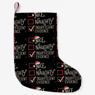 Petite Chaussette De Noël Joli Méchant Preuve Insuffisante Noël Père Noël