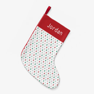 Petite Chaussette De Noël Joli Motif d'arbre de Noël coloré
