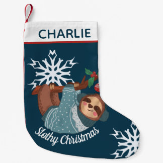 Petite Chaussette De Noël Jolie fente en chandail pour un Noël Slothy