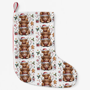 Petite Chaussette De Noël Jolie vache Highland Noël Noël Noël Noël Cosy hive