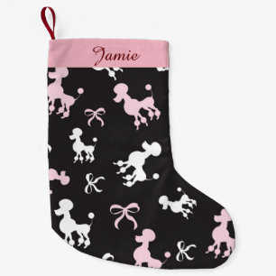 Petite Chaussette De Noël Jolies canicules rose et noir