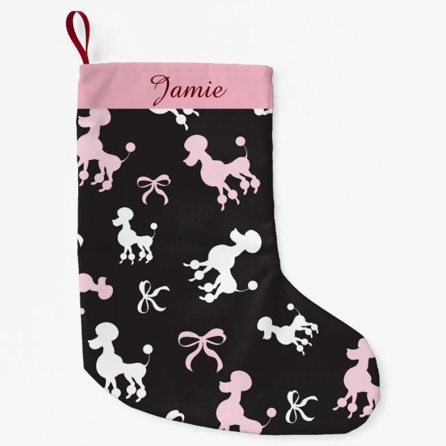 Petite Chaussette De Noël Jolies canicules rose et noir (Devant)