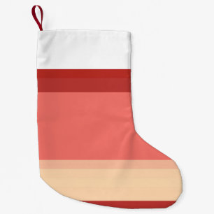 Petite Chaussette De Noël Jolies rayures blanches roses