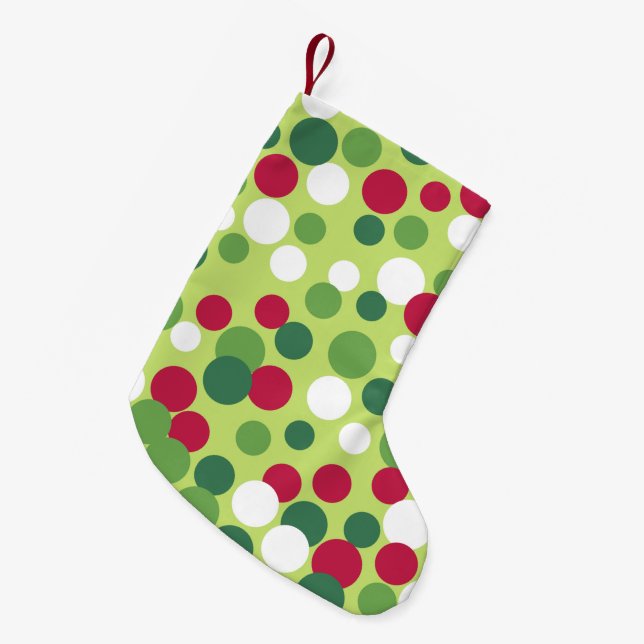 Petite Chaussette De Noël Jolly Dots Noël Stocking (Devant (Accrochage))