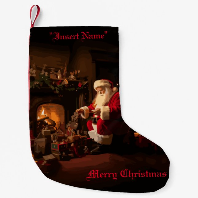Petite Chaussette De Noël Jolly Old Saint Nick (Devant)