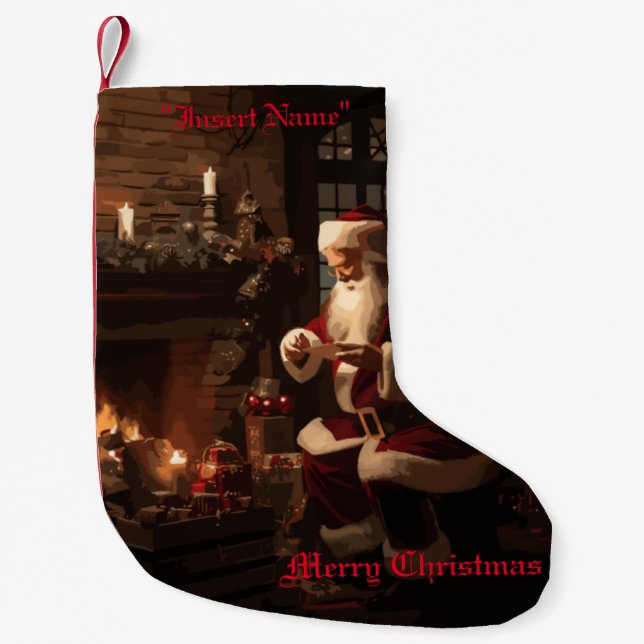 Petite Chaussette De Noël Jolly Old Saint Nick (Devant)