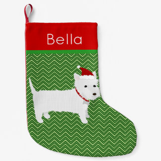 Petite Chaussette De Noël Jolly Père Noël West Highland Terrier