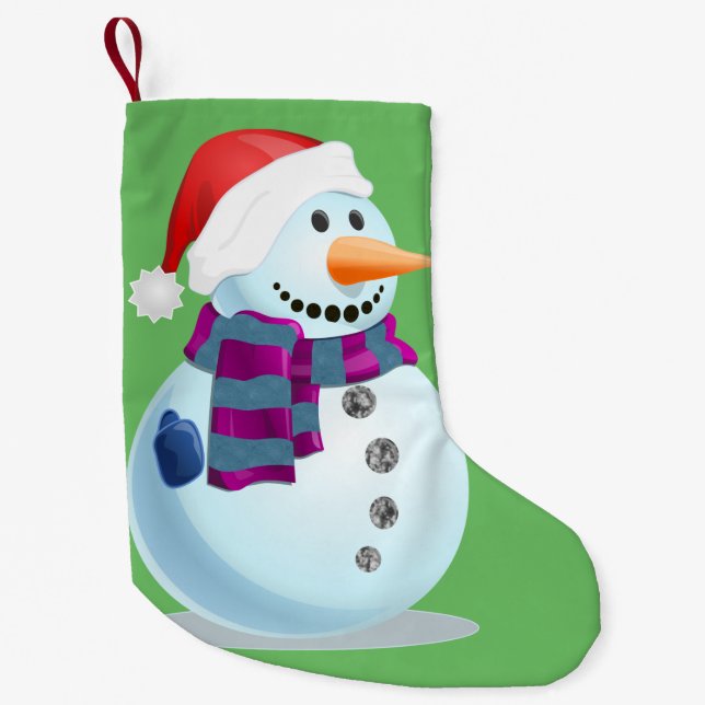 Petite Chaussette De Noël Jolly Snowman (Devant)