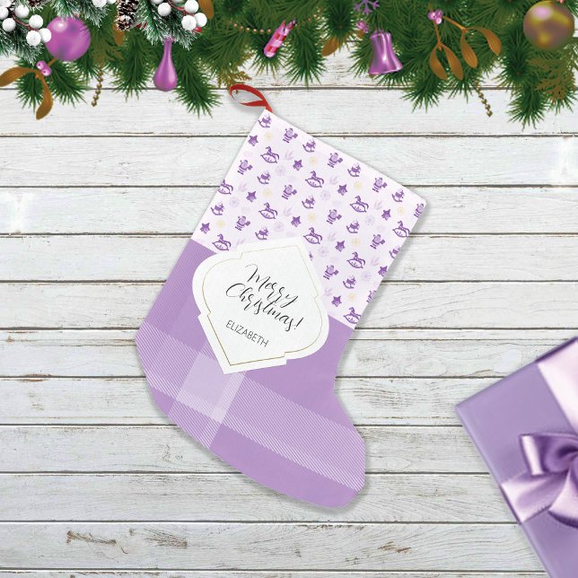 Petite Chaussette De Noël Jouets de Noël lavande violet et tarte (Créateur téléchargé)