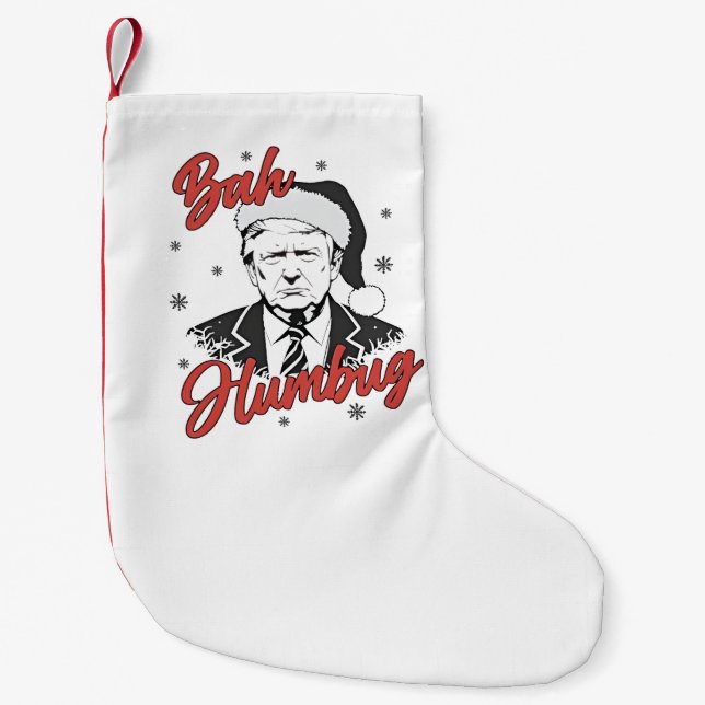 Petite Chaussette De Noël Jour de l'investiture de Trump Noël Père Noël bah  (Devant)
