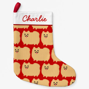 Petite Chaussette De Noël Jours fériés de Pommy, Motif de Chien de Poméra