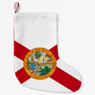 Petite Chaussette De Noël Joyaux de Noël avec Drapeau de Floride, USA