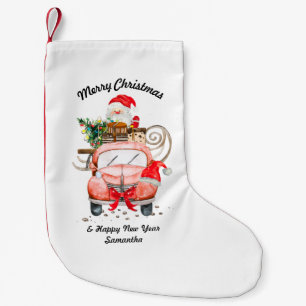 Petite Chaussette De Noël Joyeuse année Nom camion de Père Noël joyeux Noël