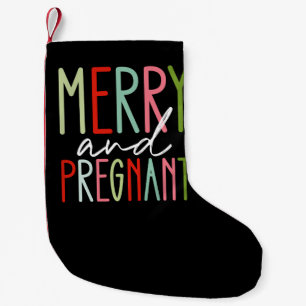 Petite Chaussette De Noël Joyeuse et enceinte Noël Maman Grossesse