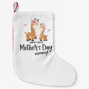 Petite Chaussette De Noël Joyeuse fête des mères 🦒 Giraffe + Papillons