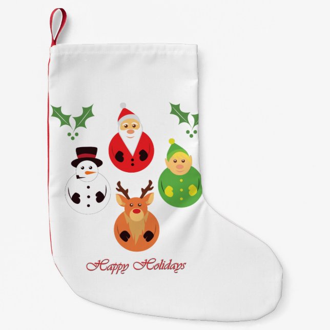 Petite Chaussette De Noël Joyeuses fêtes ! (Devant)