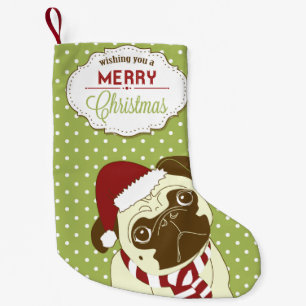Petite Chaussette De Noël Joyeux Carlin de Noël