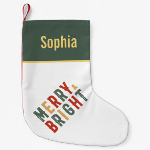 Petite Chaussette De Noël Joyeux et lumineux Joyeux Noël
