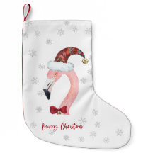 Joyeux Flamant rose de Noël Père Noël moderne Noël