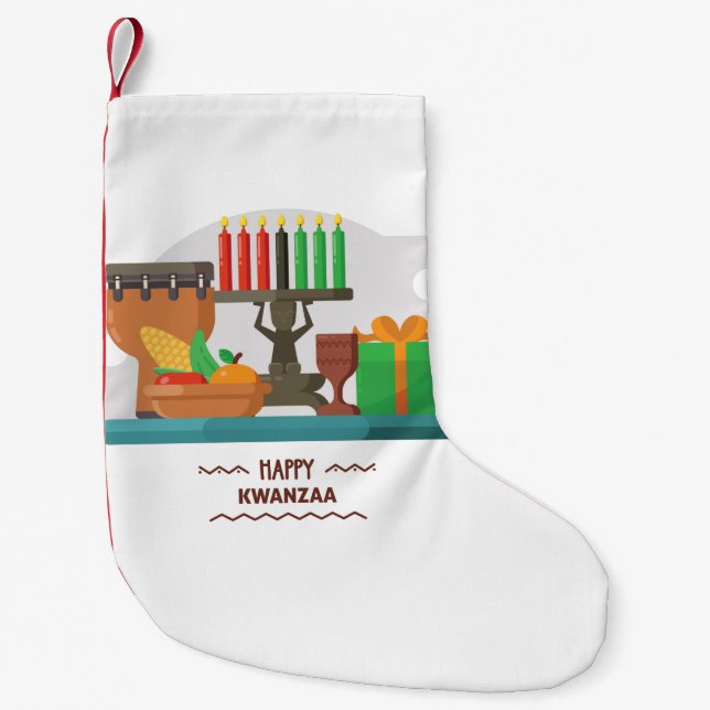 Petite Chaussette De Noël joyeux kwanzaa cadeaux bas (Devant)