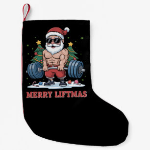 Petite Chaussette De Noël Joyeux Liftmas Haltérophilie Père Noël Fitness Gym