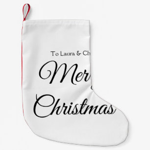 Petite Chaussette De Noël Joyeux Noël ajoutez nom texte cadeau personnalisé