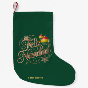 Petite Chaussette De Noël Joyeux Noël Chausson de Noël en or de Bolivie