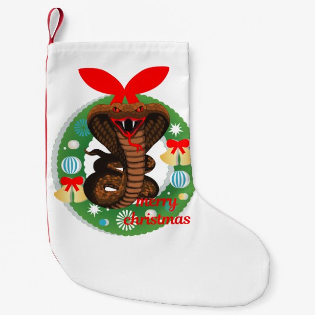 Petite Chaussette De Noël joyeux noël cobra réserve serpent (Devant)