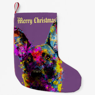 Petite Chaussette De Noël Joyeux Noël de chiot de Malinois