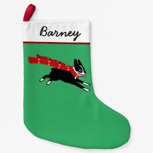 Petite Chaussette De Noël Joyeux Noël de Noël aux chiens de Boston Terrier