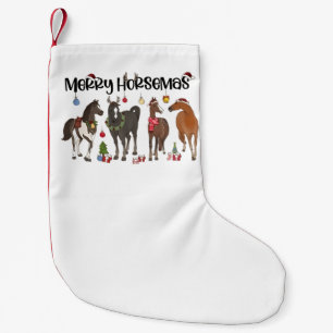 Petite Chaussette De Noël Joyeux Noël Fleur de Cheval de Cheval de Noël Équi