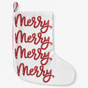 Petite Chaussette De Noël Joyeux Noël Paillettes Vacances