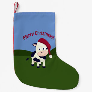 Petite Chaussette De Noël Joyeux Noël Père Noël Vache