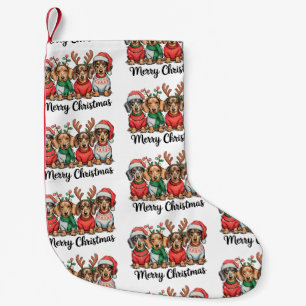 Petite Chaussette De Noël Joyeux Noël Teckel Chien Mignon Chiot Amoureux des