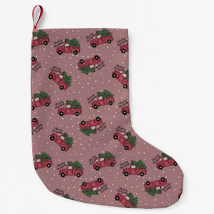 Petite Chaussette De Noël Joyeux Noël Vintage Camion rouge