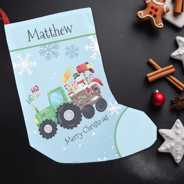 Petite Chaussette De Noël Joyeux nom de Noël du tracteur (Créateur téléchargé)