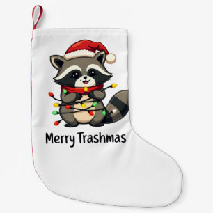 Petite Chaussette De Noël Joyeux Trashmas Funny Raccoon Noël