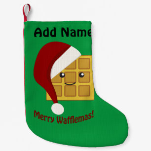 Petite Chaussette De Noël Joyeux Wafflemas ! Gaufre de Noël