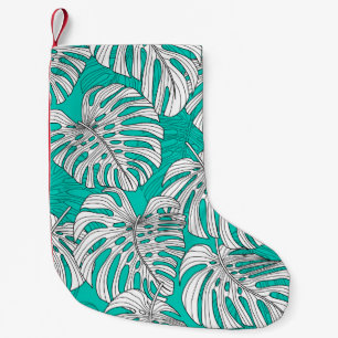 Petite Chaussette De Noël Jungle Feuille Tropical Floral sans fil