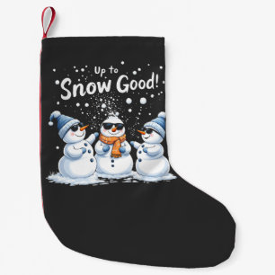 Petite Chaussette De Noël Jusqu'à la neige bon drôle neige Noël Snowman
