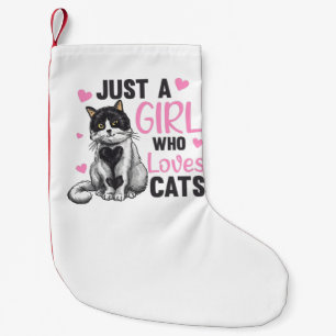 Petite Chaussette De Noël Juste une fille qui aime les chats mignons animaux