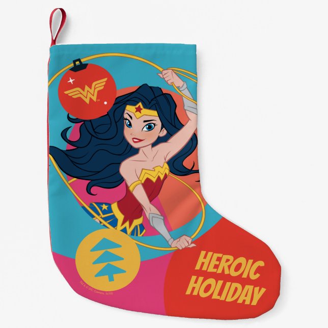 Petite Chaussette De Noël Justice League Wonder Woman Holiday Bauble (Devant)