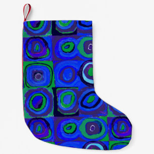 Petite Chaussette De Noël Kandinsky Farbstudie Quadrate Carrés bleus