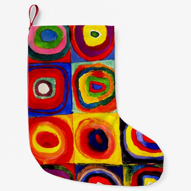 Petite Chaussette De Noël Kandinsky Farbstudie Quadrates Cercles Art  (Devant)