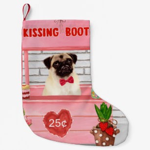 Petite Chaussette De Noël Kiosque à baisers de la Saint-Valentin pour chien 