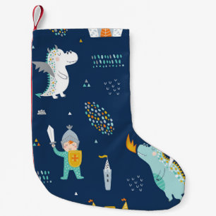 Petite Chaussette De Noël Knight Dragon Castle Motif enfant