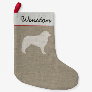 Petite Chaussette De Noël Kuvasz Chien Silhouette Vacances Personnalisées
