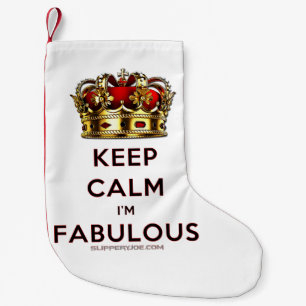 Petite Chaussette De Noël La couronne dorée rouge de SlipperyJoe garde son c